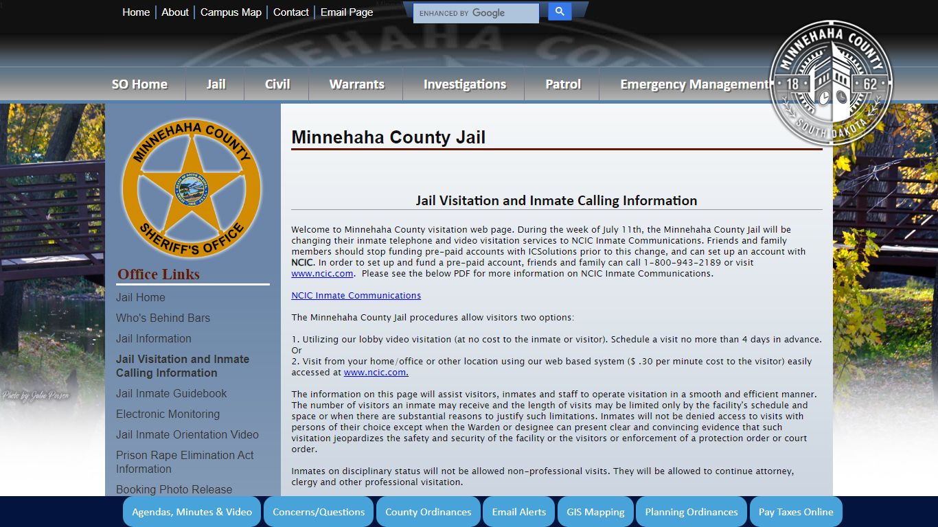 Minnehaha County, South Dakota Official Website - Jail